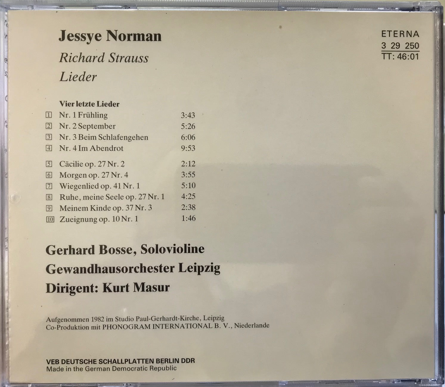 Jessye Norman - Richard Strauss Lieder (CD)
