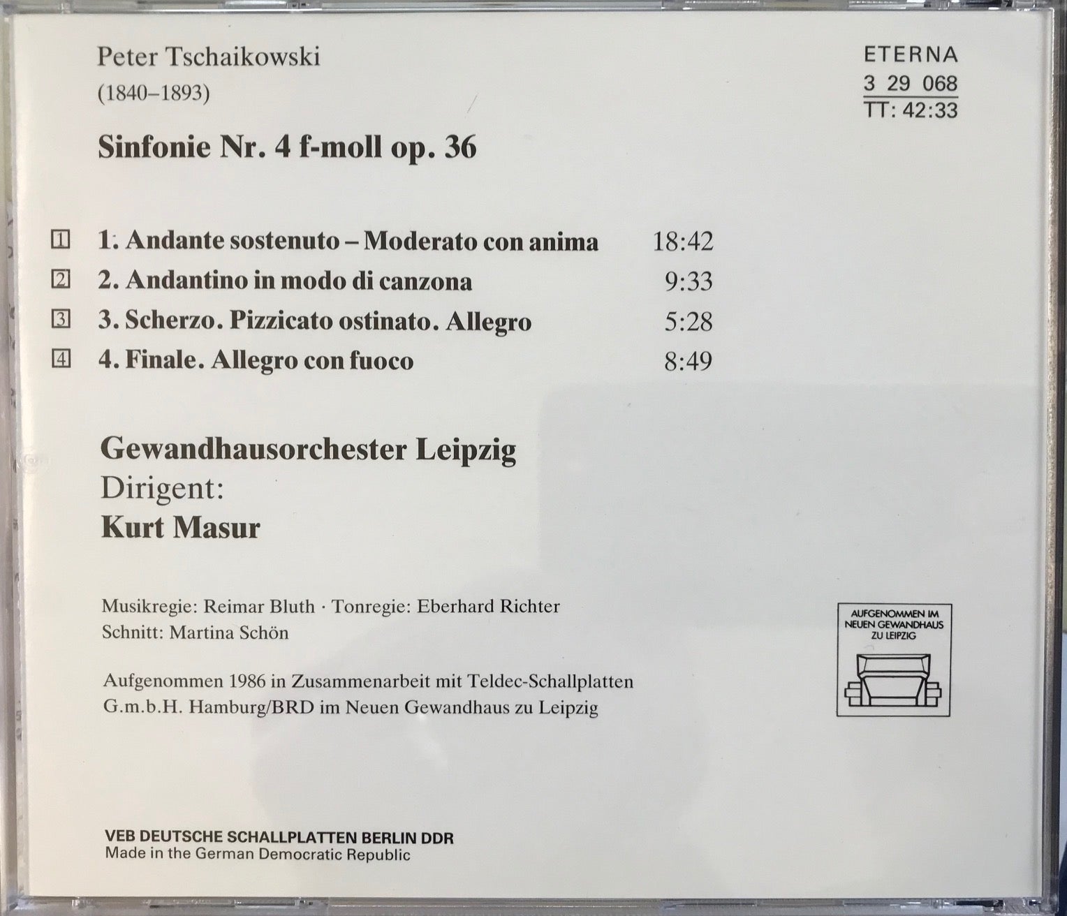 Tschaikowski - Sinfonie Nr. 4 (CD)
