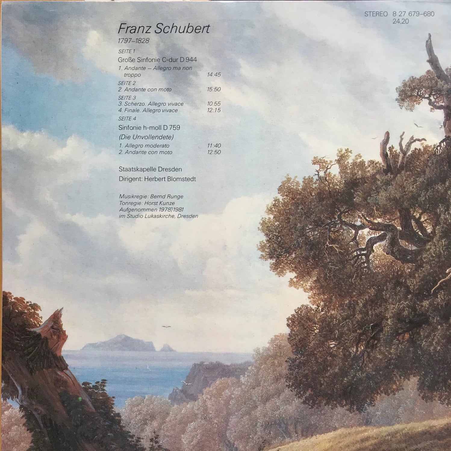 Schubert; Sinfonie C-dur "die Große"  Sinfonie h-moll "Die Unvollendete"